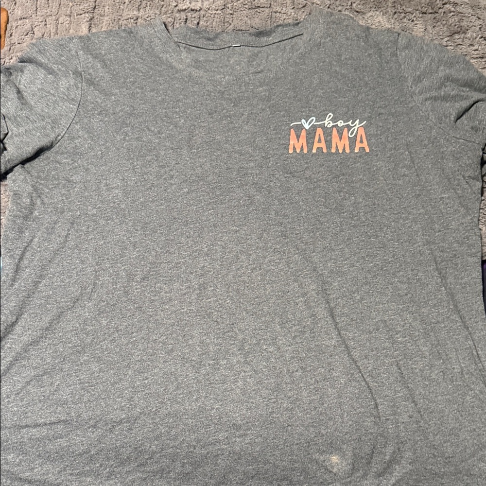 Gray 'Boy Mama' T-Shirt